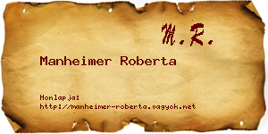 Manheimer Roberta névjegykártya